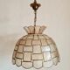 Suspension vintage en nacre et laiton
