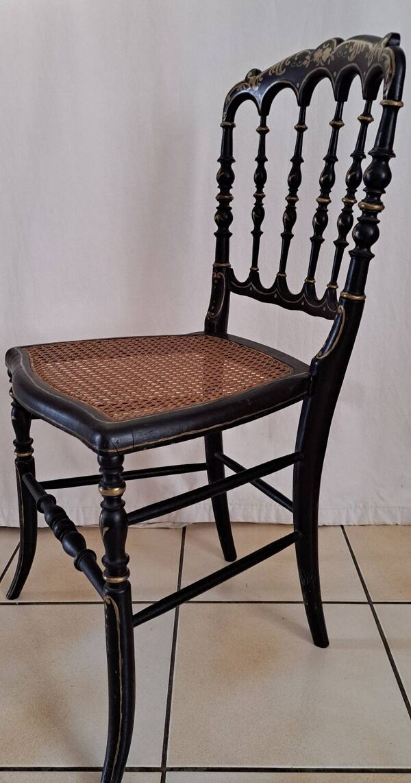 Chaise cannée d'époque Napoléon III