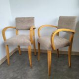 Paire de fauteuils bridges 1950