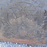Cast iron fireplace plate