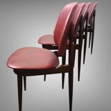 Set of 4 design chairs Pegasus vintage Baumann edition 1960s