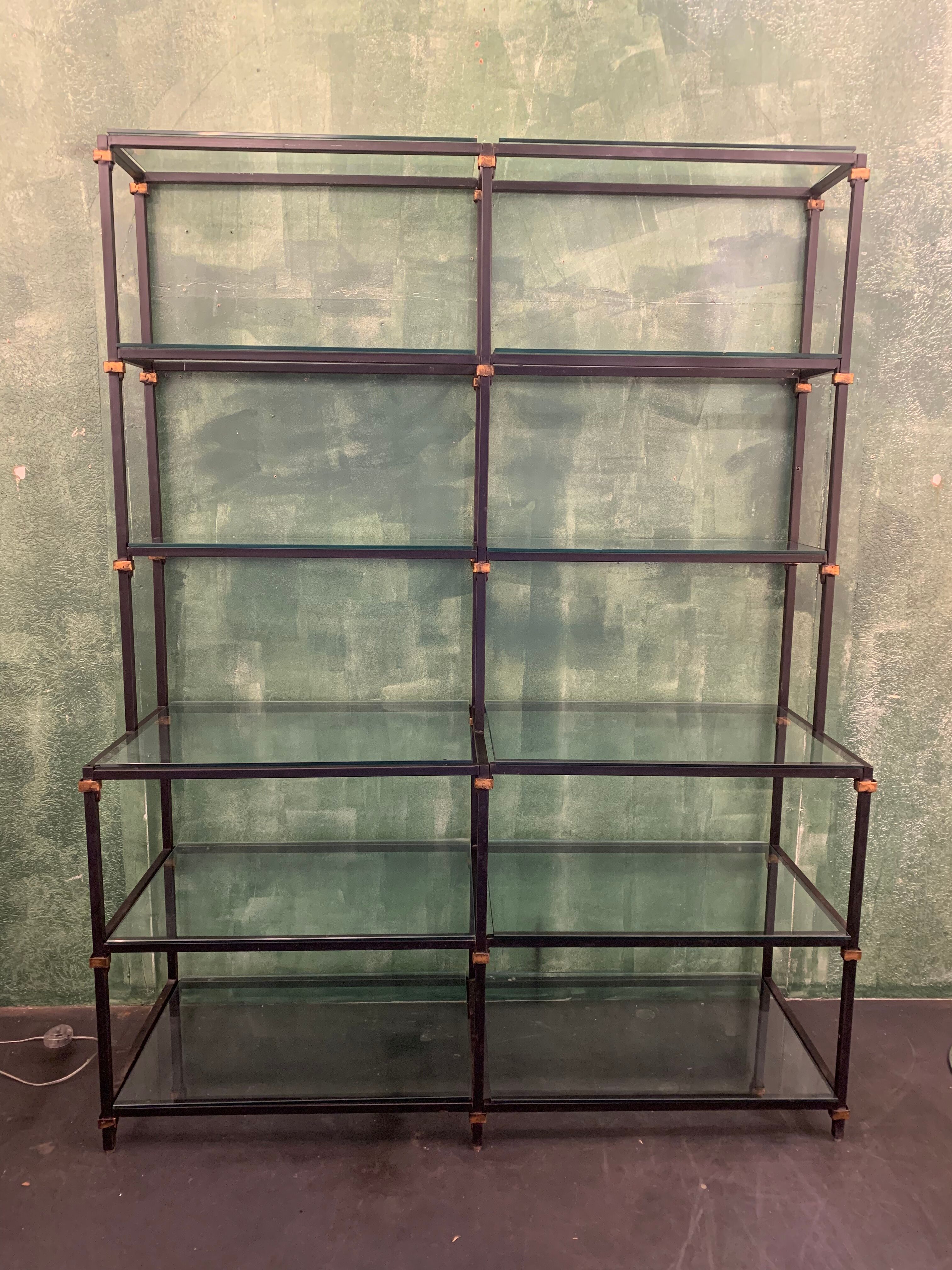 Factory shelf black iron tube 1960s'