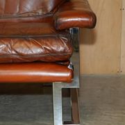 Restored suite Tim Bates for Pieff Mandarin leather chrome hardwood.