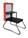 1960s 1970s Ottoman Footstool with Ladder Space Age Orange