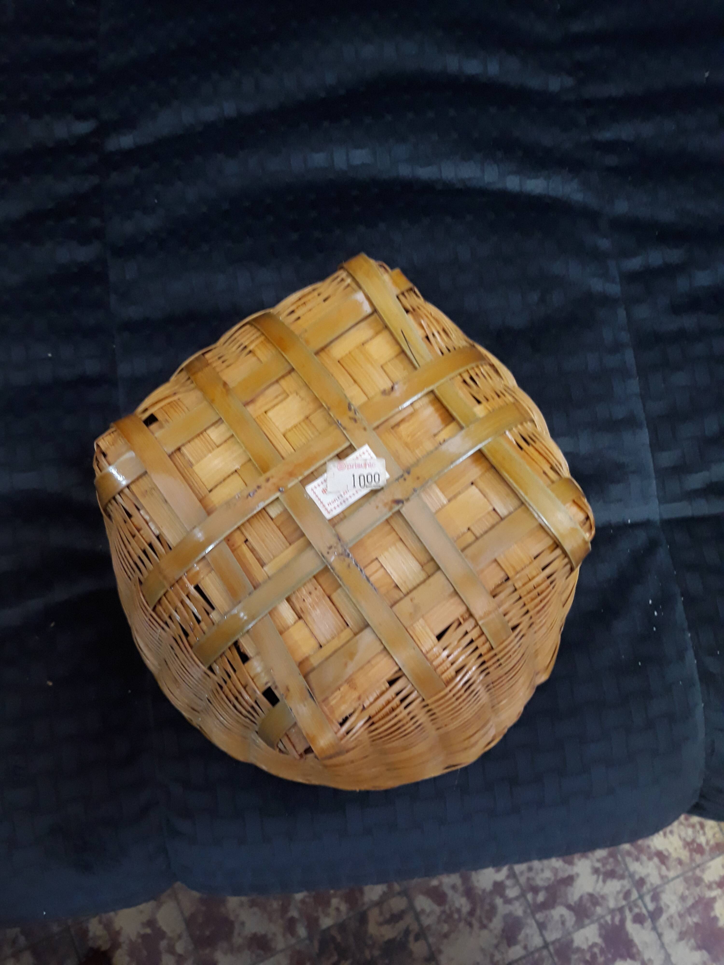 Vintage rattan pot cover