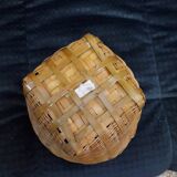 Cache pot en rotin vintage