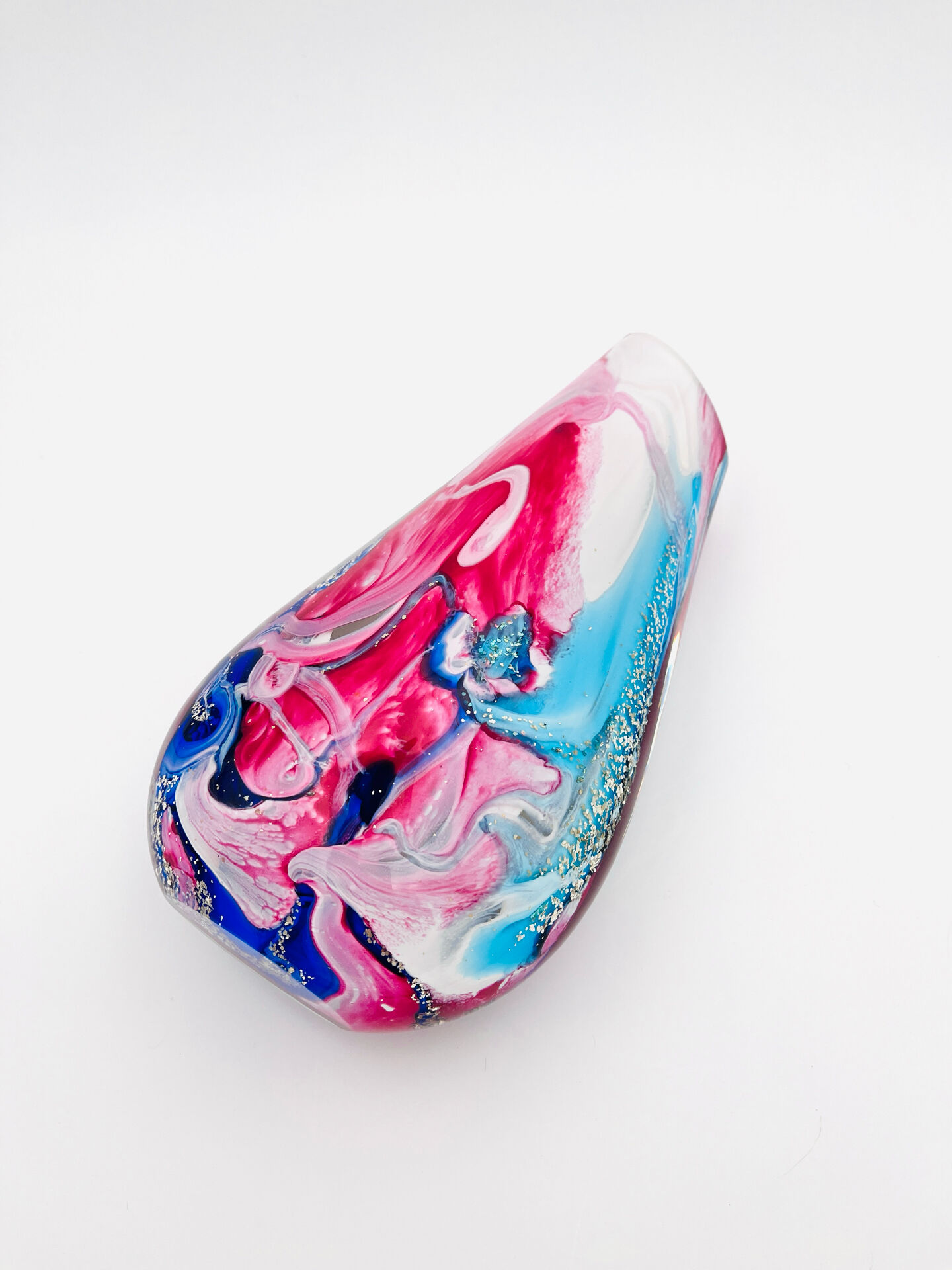 Oball Murano Vase - Sommerso - 24k Gold - Labeled - H30cm/3.4kg