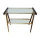 Vintage console in wood, glass and gold metal