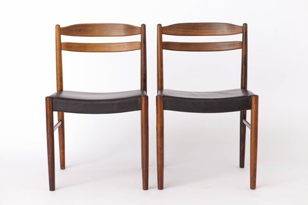 2 chaises de salle à manger vintage 1960, par Albert Johansson & Söner, Hyssna, Suède