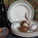 Five old plates Terre de fer from Choisy-Le-Roi HB and cie