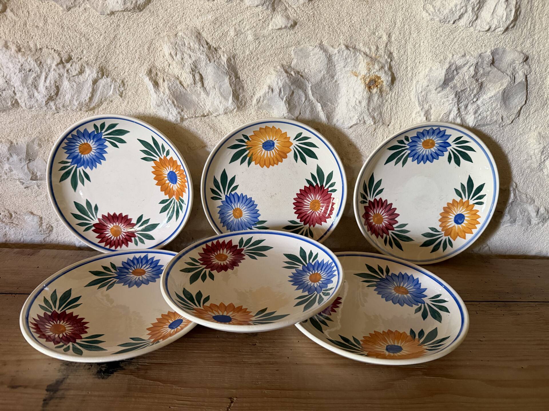 Ironstone dessert plates
