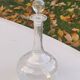 Elegant and vintage transparent glass wine decanter