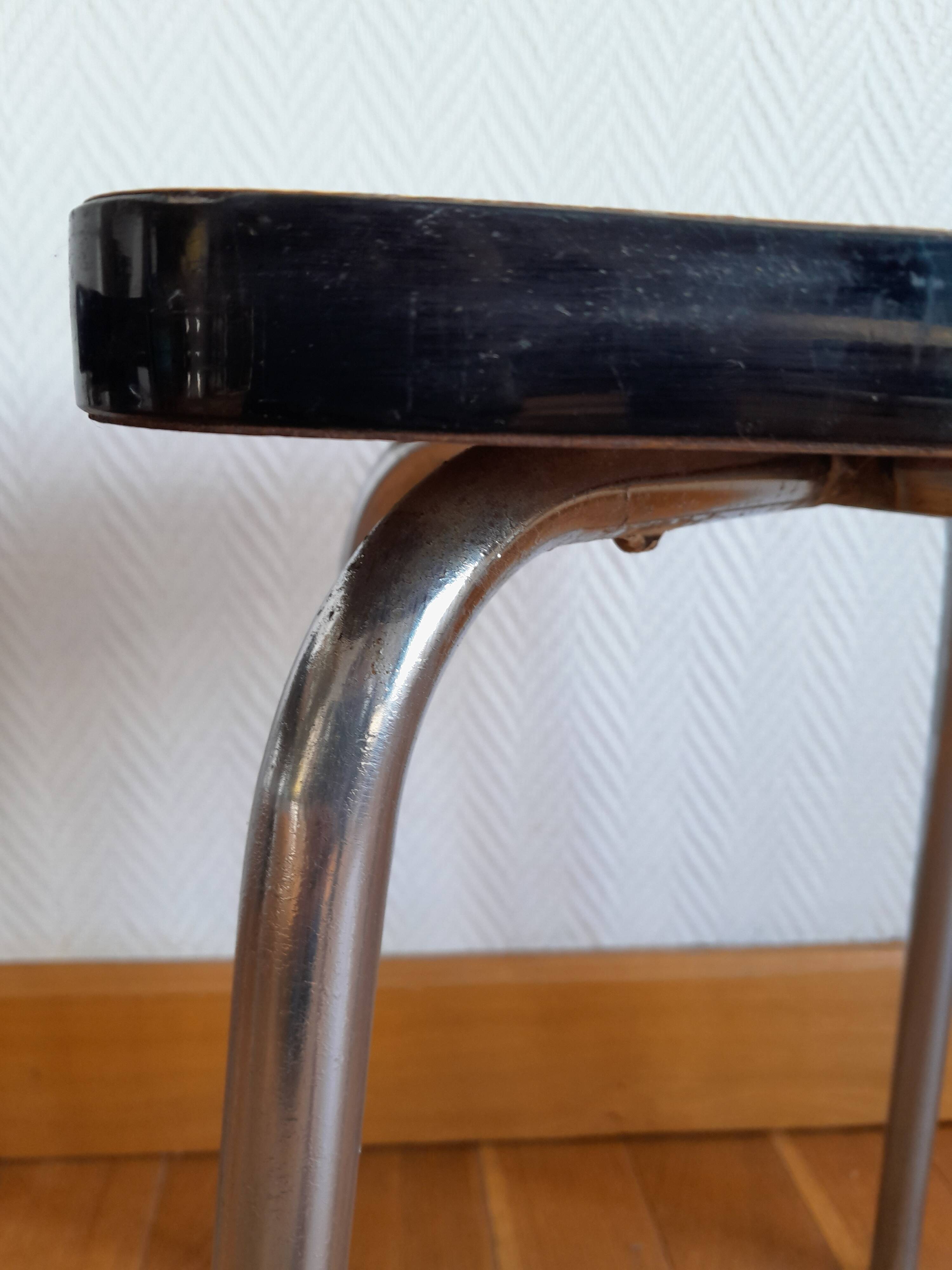 Yellow Formica table and chairs 1970