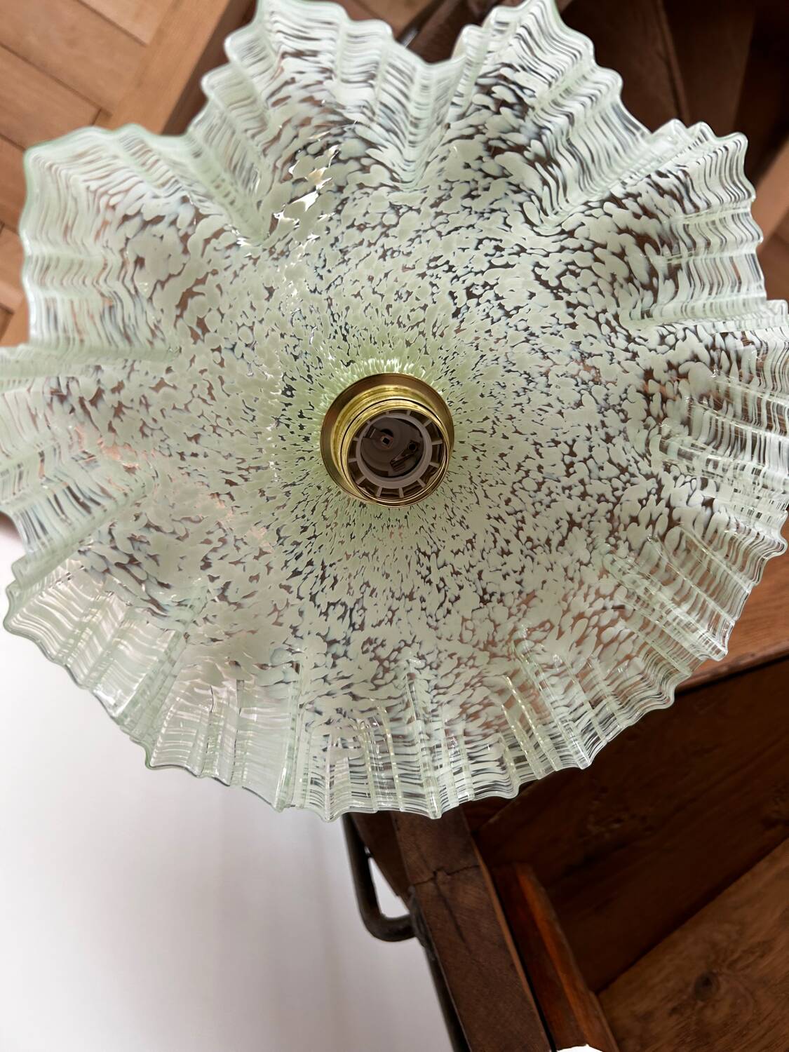 Suspension opaline vintage