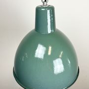 Industrial Green  Enamel Factory Lamp, 1960s