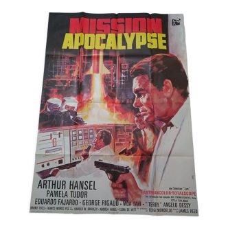 Une affiche de cinéma grand format pliée originale : Mission Apocalypse année 1966