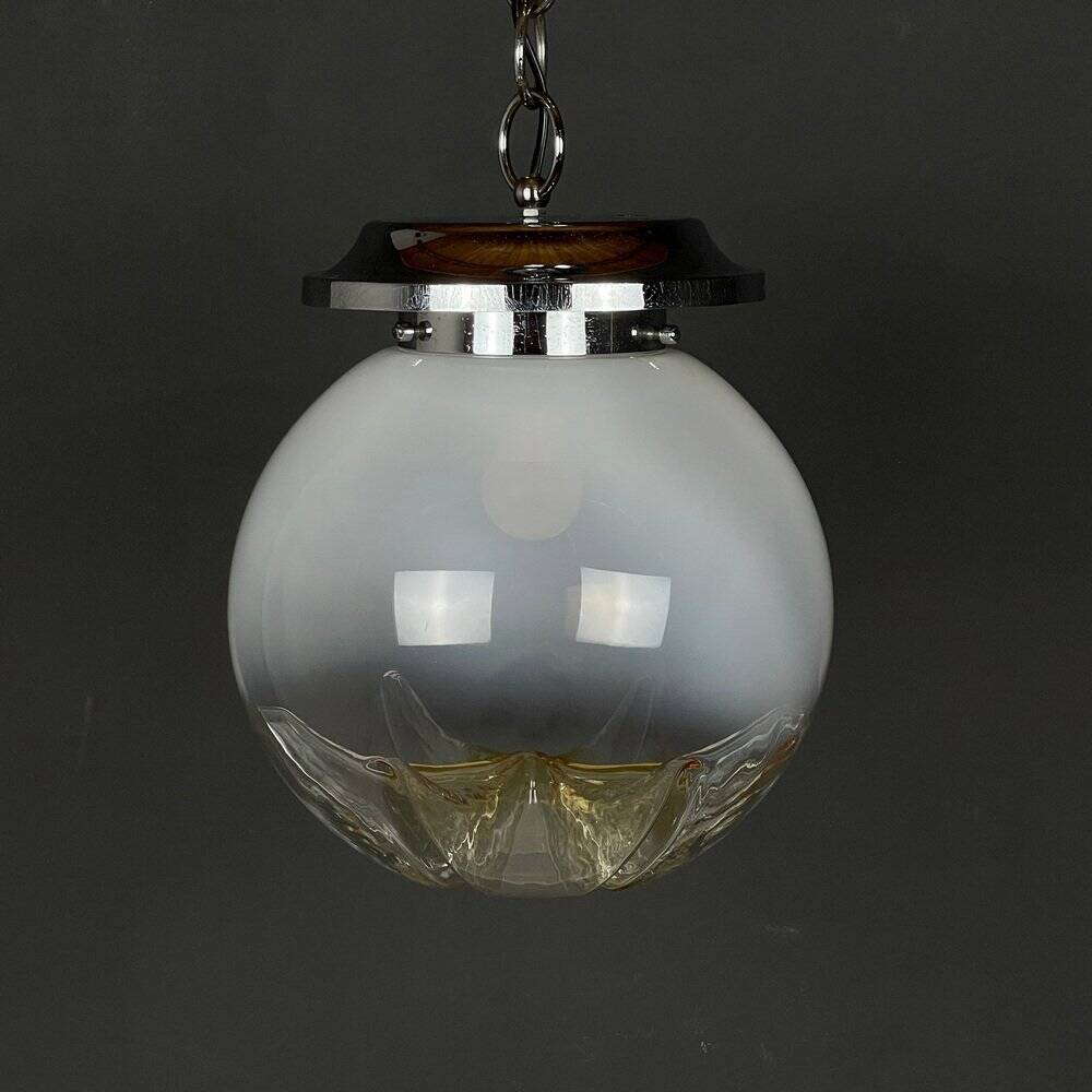 Large Murano glass pendant lamp by Mazzega, Italy, 1960s.