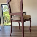 Pink and beige medallion chair