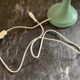 Vintage green opaline globe lamp