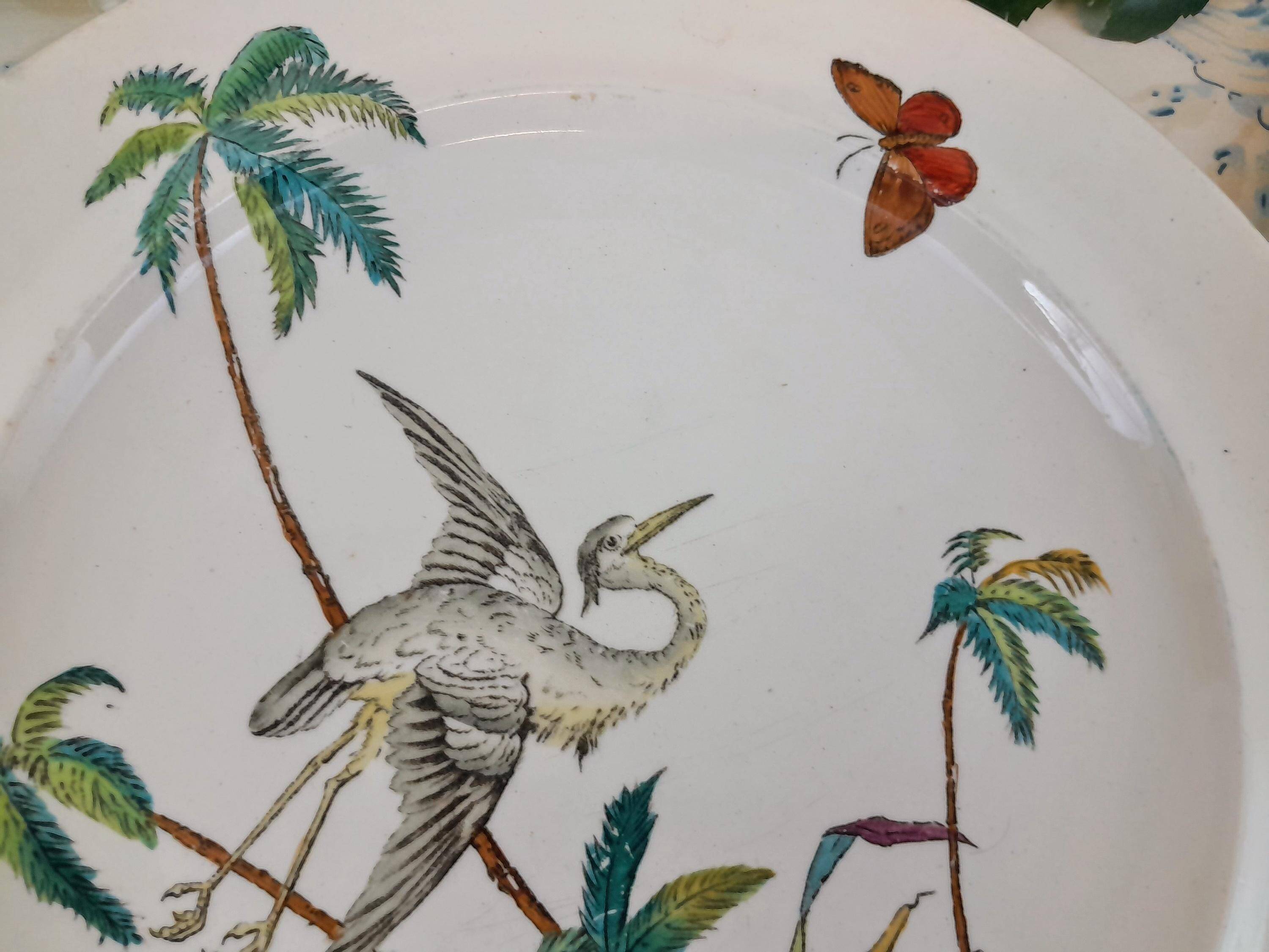 6 Palms Plate Egret Copeland