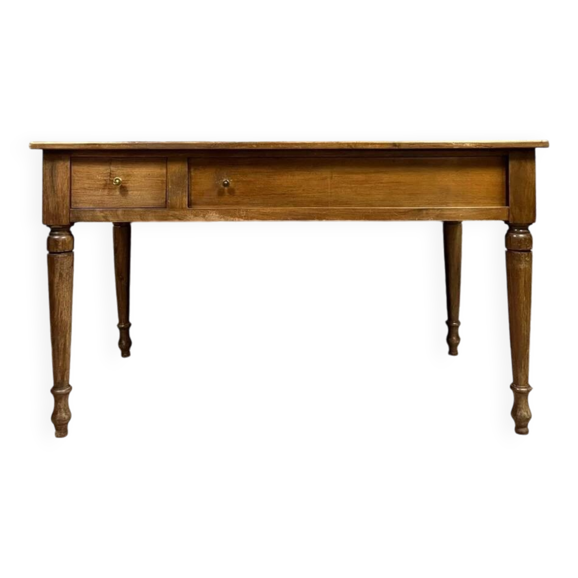 Louis XVI-Directoire style desk in solid walnut circa 1900