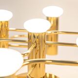 1 of 2 Sciolari Leola wall-mounted ceiling light in brass, Germany, 1970s