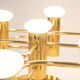 1 of 2 Sciolari Leola wall-mounted ceiling light in brass, Germany, 1970s