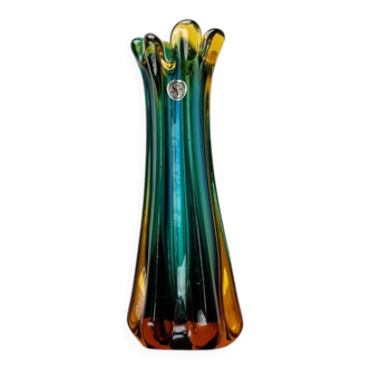Italian Sommerso vase in Murano glass attributed to Flavio Poli for Seguso, 1970s.