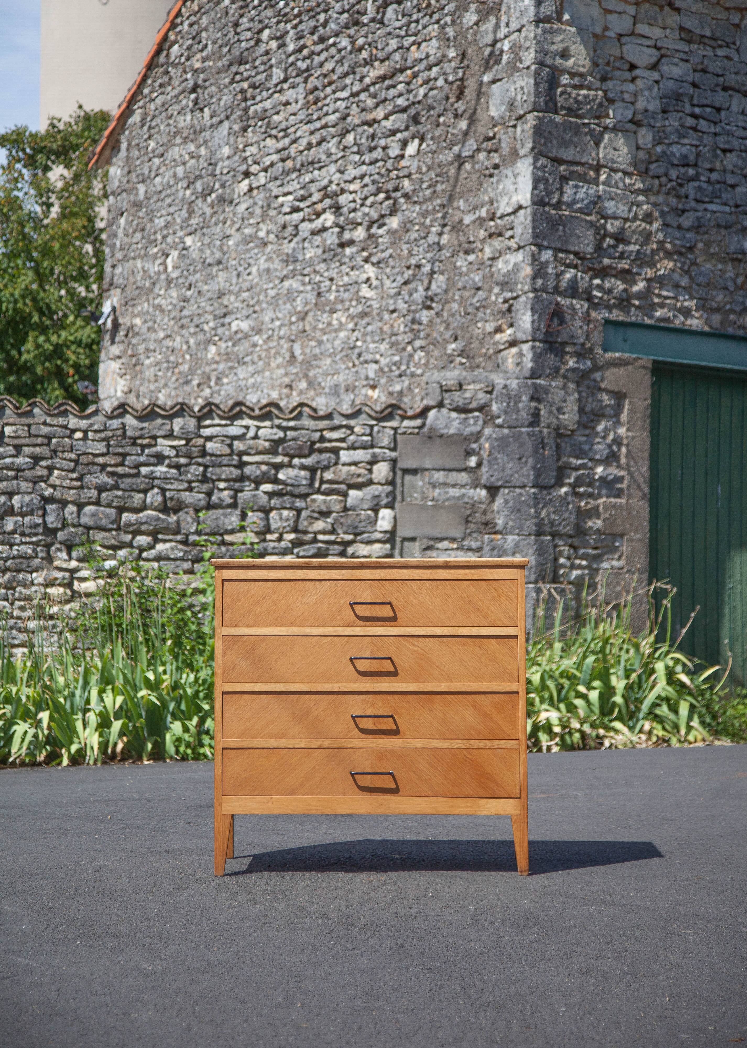 Commode vintage, meuble à tirois, meuble de rangement, commode bois, 60's