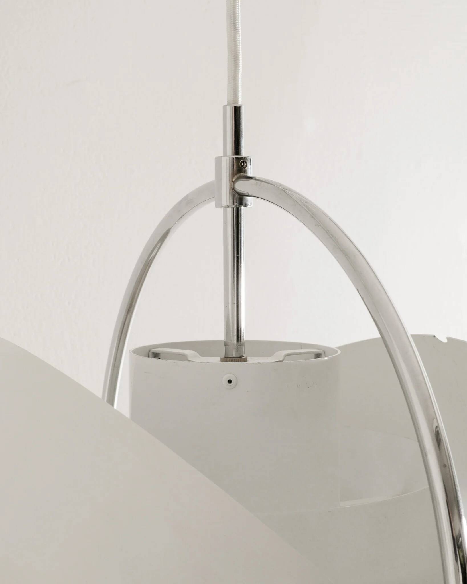 Vintage Danish Mid Century Louis Weisdorf White "Multi Lite" Pendant, 1960s