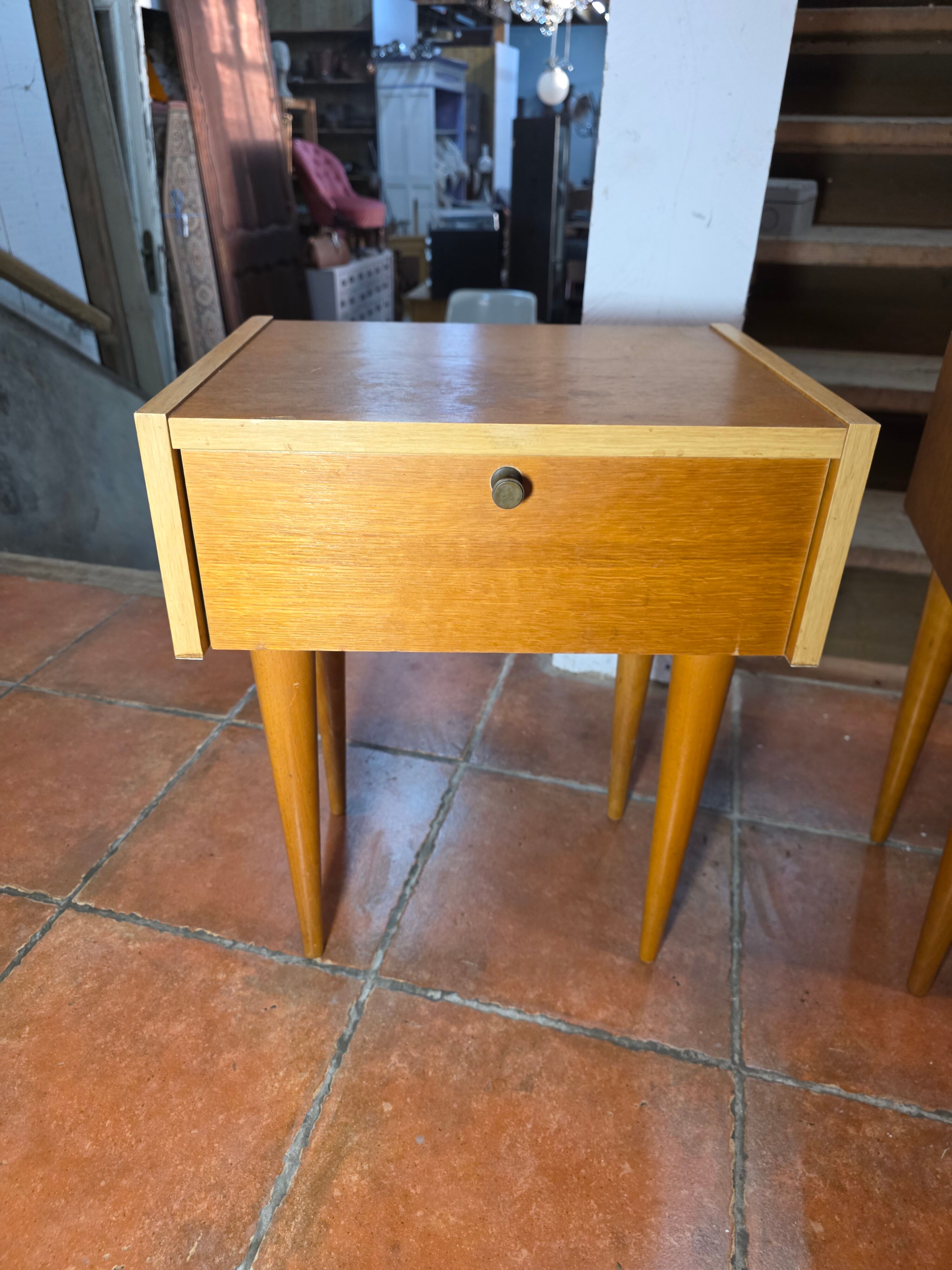 Pair of oak bedside tables from the 1960s.