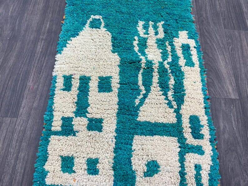 Handmade hallway rug 300cm x 70cm