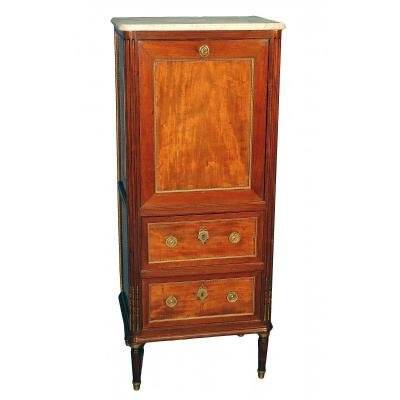 18th century small secretary of lady louis xvi in mahogany