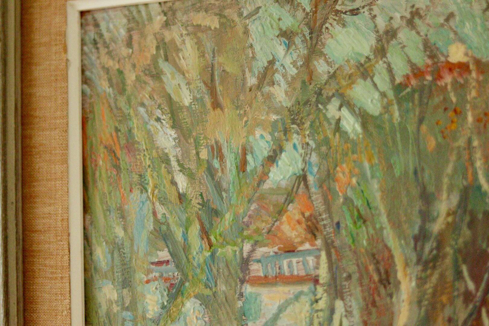 Huile sur panneau suédoise originale – « Paysage d'automne »