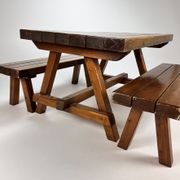 Table et de deux bancs, années 1960
