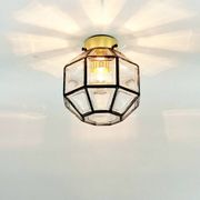Mid-Century Glass Ceiling Light from Limburg, Germany, 1960s