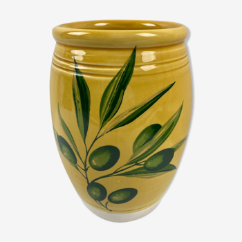 Vase style provençal décor olives 22cm