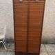 Classeur double à rideaux en bois Radia, années 50-60
