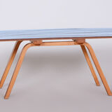 Midcentury side table, beech, czechia, 1950s