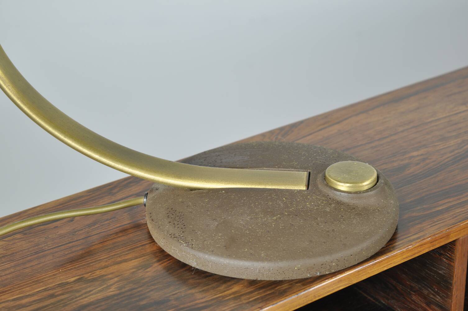 Mid century art deco / bauhaus brass table lamp by egon hillebrand 60s