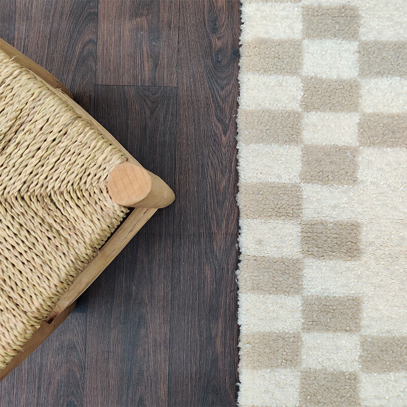 Berber carpet cream tiles 80x185 cm