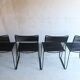 Set de 4 chaises noires Spaghetti Giandomenico Belotti