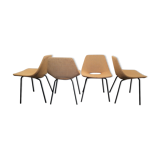 Suite of 4 chairs of Pierre Guariche model amsterdam . 1955