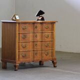 Commode vintage danoise de style brutaliste en chêne clair, dans le style de Henning Kjærnulf, années 1960