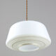 Mid-century Glass & Brass Pendant Lamp