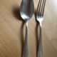 Set of six cutlery with silver metal entremets