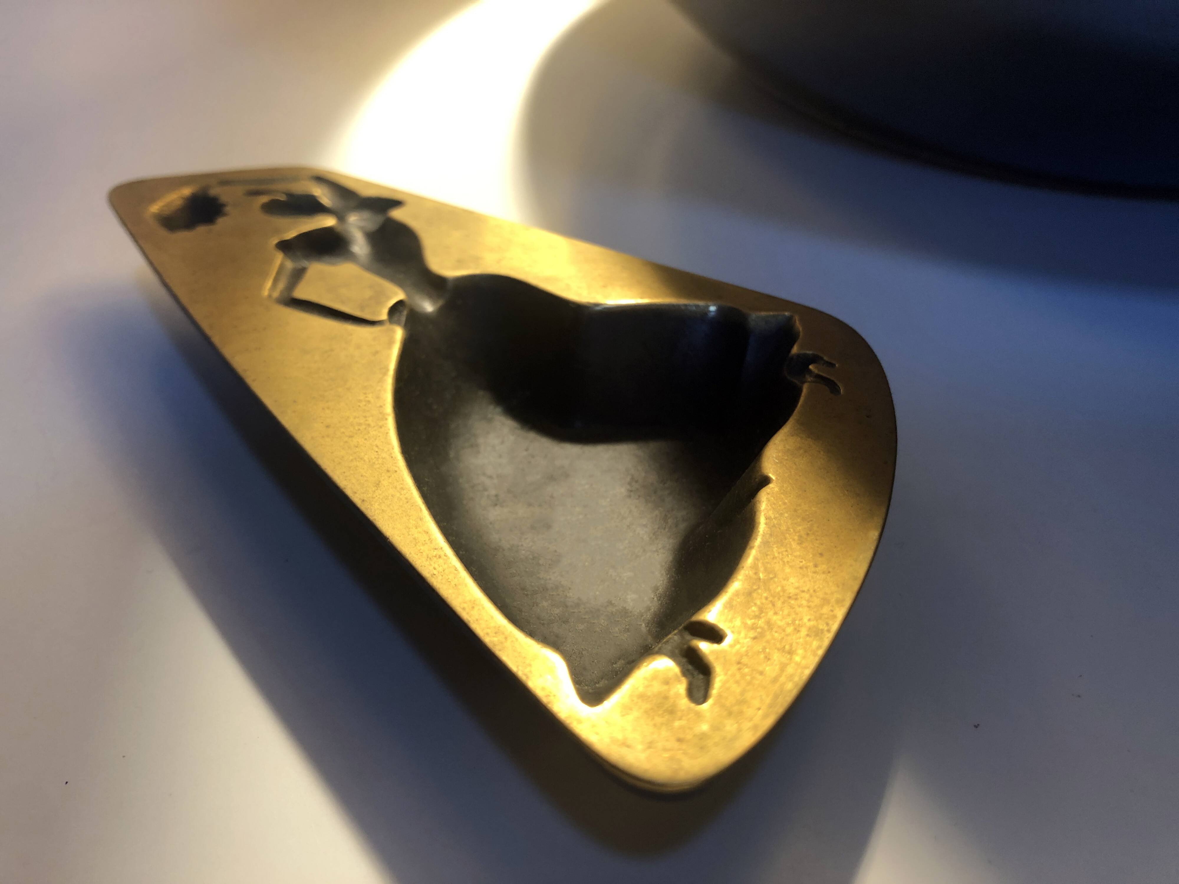 Vintage ashtray • gitanes • solid copper • max ponty • 1950-1960