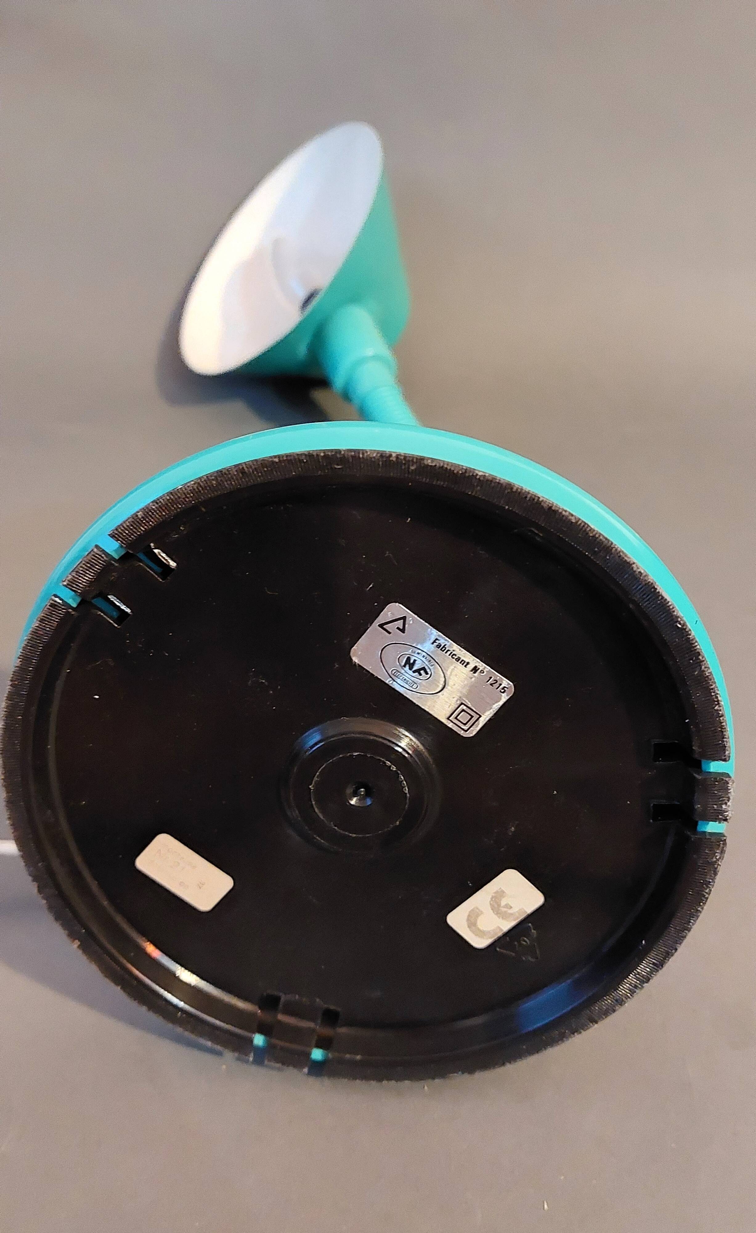 Pebble green Aluminor articulated desk lamp 1970.