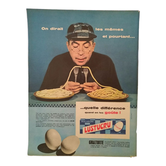 A Lustucru macaroni paper advertisement