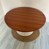 Table modulable JER – Pied tulipe en fonte – Fonderie Chenesseau Orléa